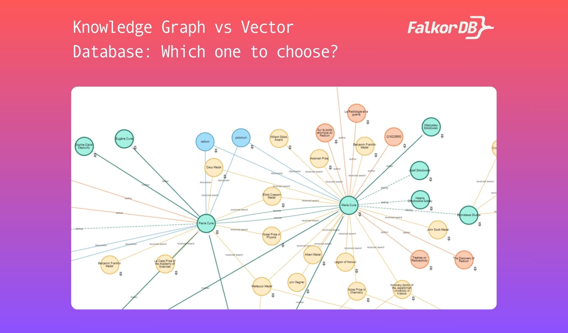 knowledge graph vs vector database FalkorDB knowledge graph vs vector database