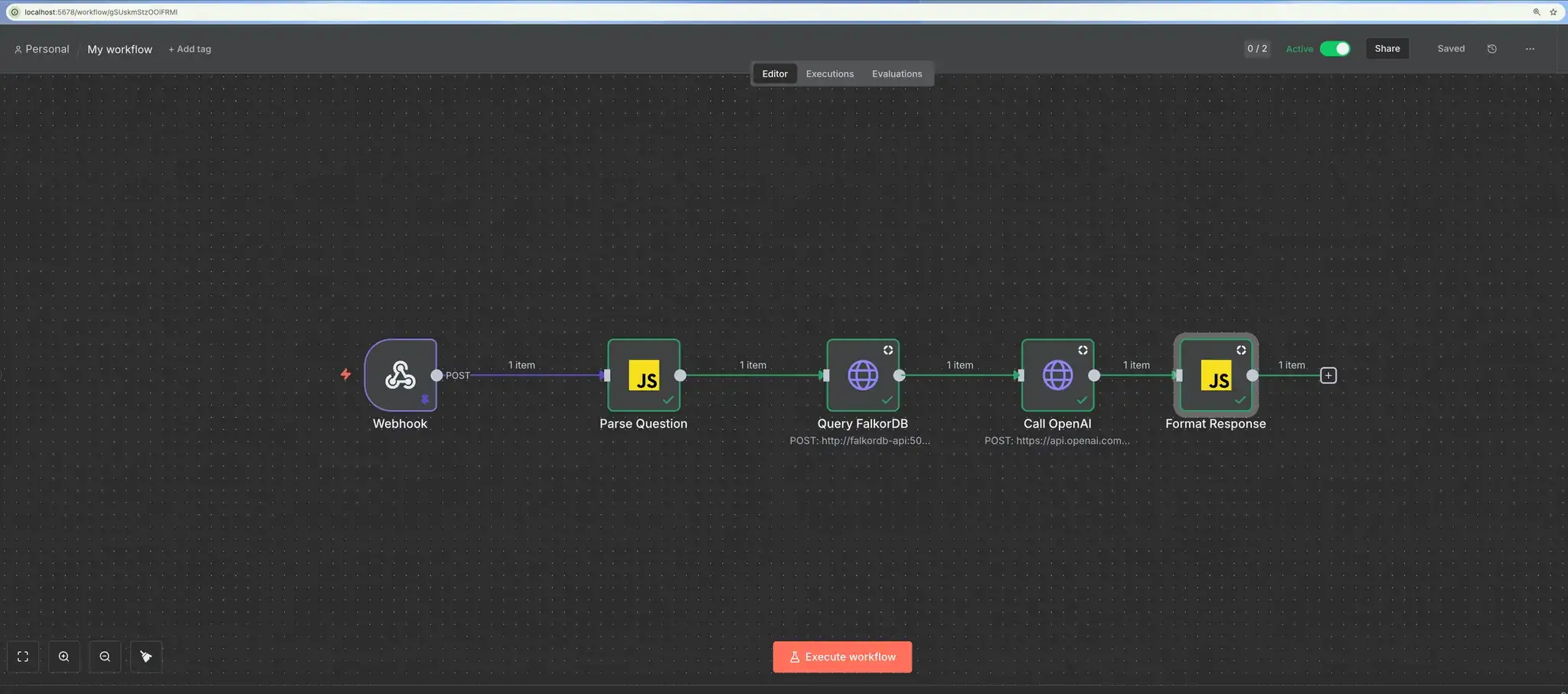 FalkorDB n8n workflow