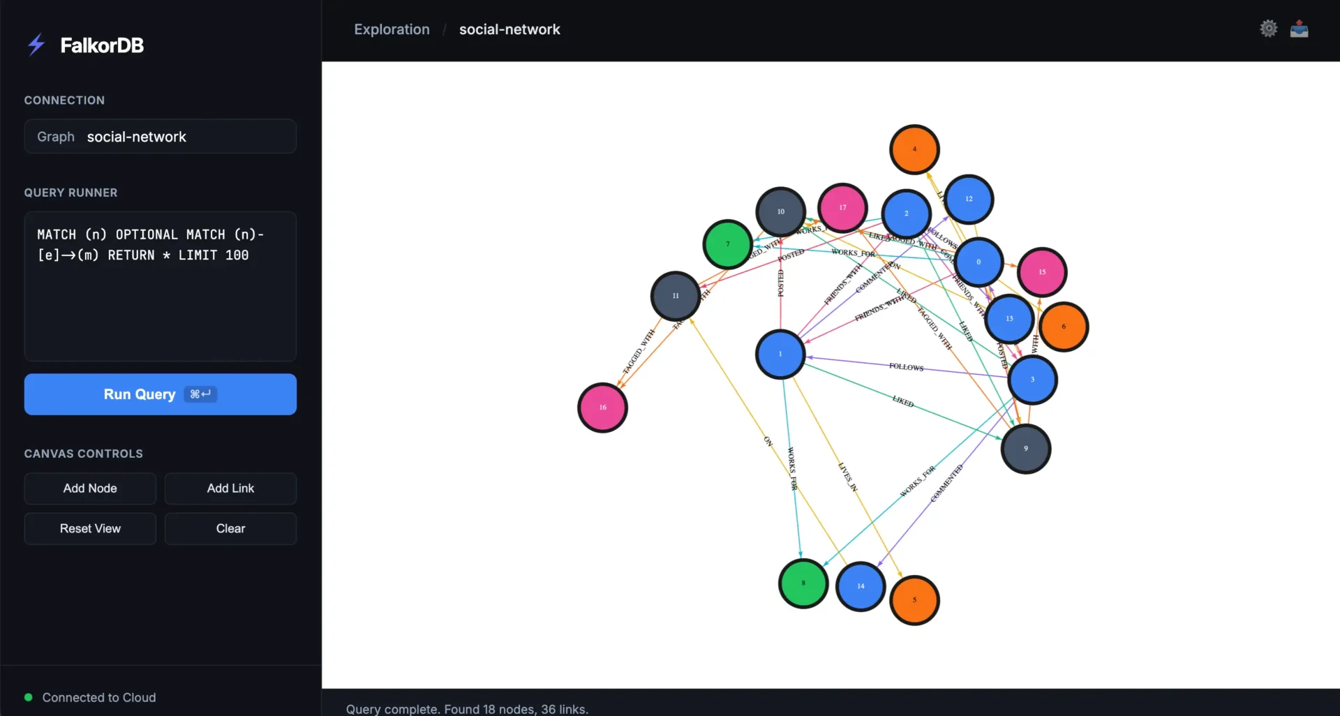 falkordb canvas component embedded in another UI