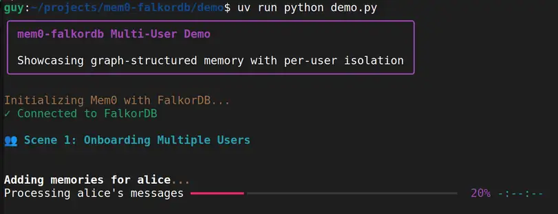 mem0-falkordb agent memory installation