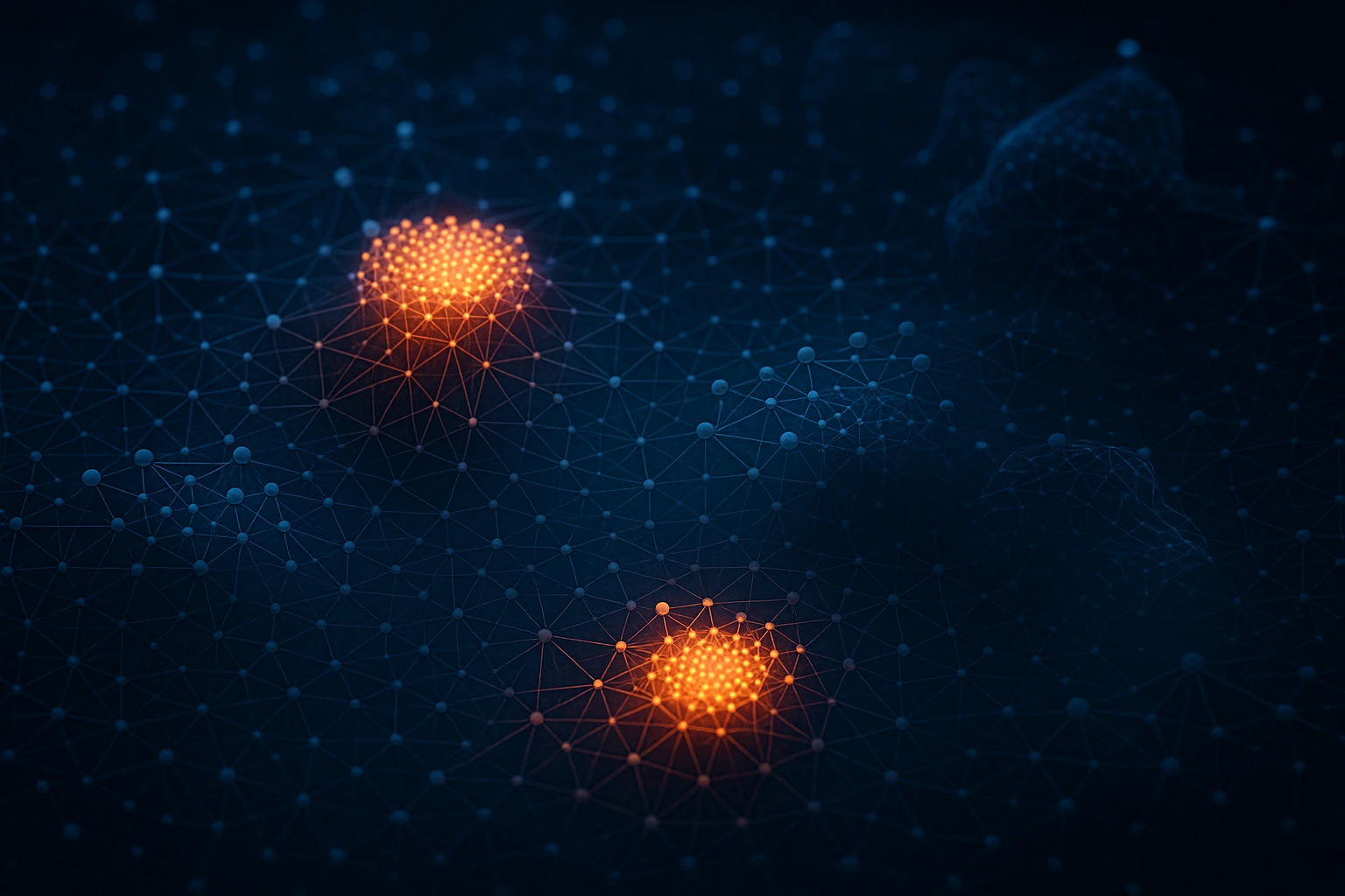 talkgenai 19041 FalkorDB Visualization of a complex graph database with densely packed nodes