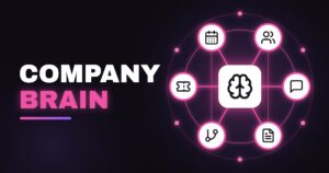 Company brain: an AI agent at the center of people, chat, docs, code, tickets and calendar in a graph