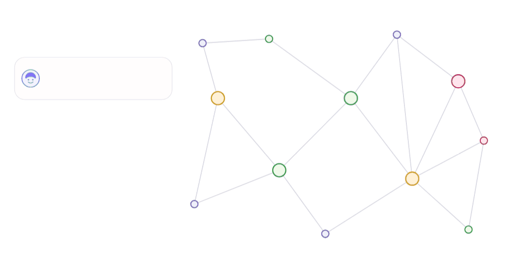 GraphRAG retrieving connected context from a FalkorDB knowledge graph to ground an LLM answer