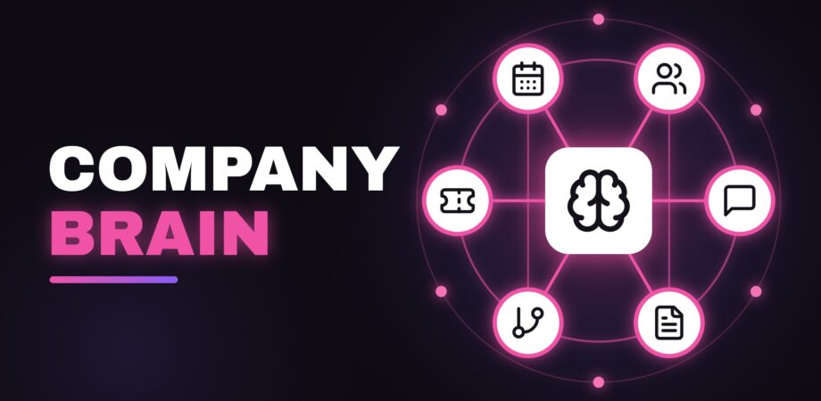 Company brain: an AI agent at the center of people, chat, docs, code, tickets and calendar in a graph