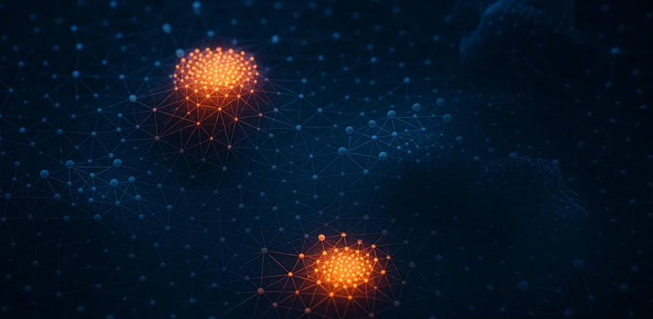 Visualization of a complex graph database with densely packed nodes